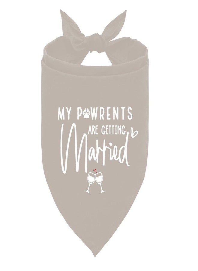 ZPPRJF My Parents are Getting Married Dog Bandana, Dog Wedding Bandanas, Gray Dogs Bandana, Pet Engagement Triangle Scarf, Gift for Dogs Lover - Image 1